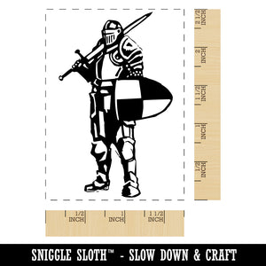 RPG Class Fighter Warrior Paladin Knight Rectangle Rubber Stamp for Stamping Crafting