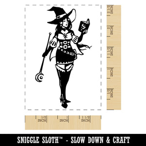 RPG Class Mage Sorcerer Wizard Spell Caster Rectangle Rubber Stamp for Stamping Crafting