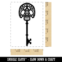 Skeleton Bone Master Key Passkey Warded Lock Rectangle Rubber Stamp for Stamping Crafting