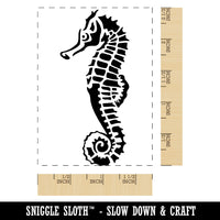 Thorny Seahorse Rectangle Rubber Stamp for Stamping Crafting