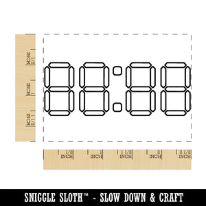 Digital Clock Numbers Seven Segment Display Electronics Rectangle Rubber Stamp for Stamping Crafting