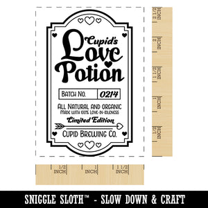 Love Potion Label Valentine's Day Rectangle Rubber Stamp for Stamping Crafting