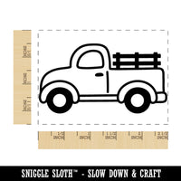 Cute Farm Truck Rectangle Rubber Stamp for Stamping Crafting