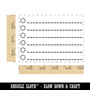 Bulleted To Do Dotted Lines Checklist Check List Rectangle Rubber Stamp for Stamping Crafting