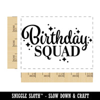 Birthday Squad Celebration Stars and Dots Rectangle Rubber Stamp for Stamping Crafting