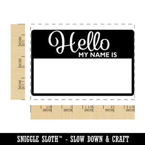 Hello My Name Is Label Tag Rectangle Rubber Stamp for Stamping Crafting