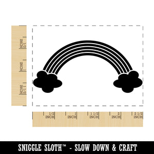 Traditional Rainbow Rectangle Rubber Stamp for Stamping Crafting