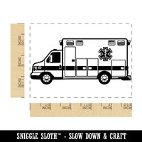 Ambulance EMT Emergency Service Vehicle Rectangle Rubber Stamp for Stamping Crafting