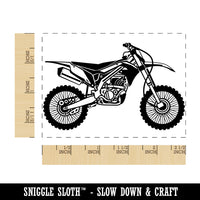 Dirt Bike Off Road Recreation Vehicle Rectangle Rubber Stamp for Stamping Crafting