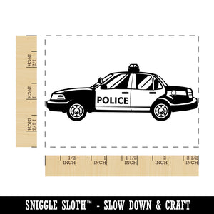 Police Car Law Enforcement Vehicle Rectangle Rubber Stamp for Stamping Crafting