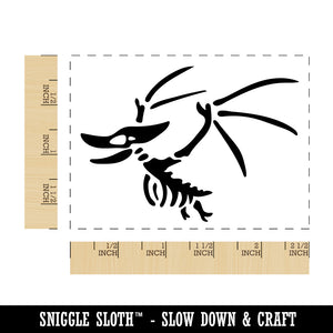 Pterodactyl Dinosaur Skeleton Fossil Rectangle Rubber Stamp for Stamping Crafting