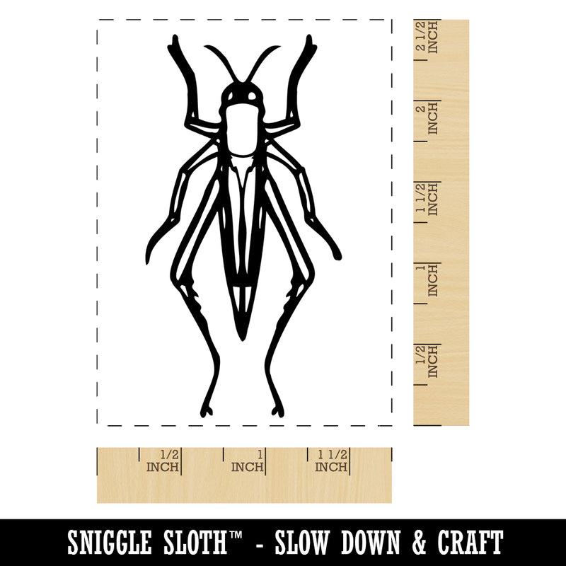 Grasshopper Bug Insect Locust Rectangle Rubber Stamp for Stamping Crafting
