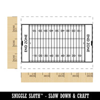 American Football Field Aerial Top View Rectangle Rubber Stamp for Stamping Crafting