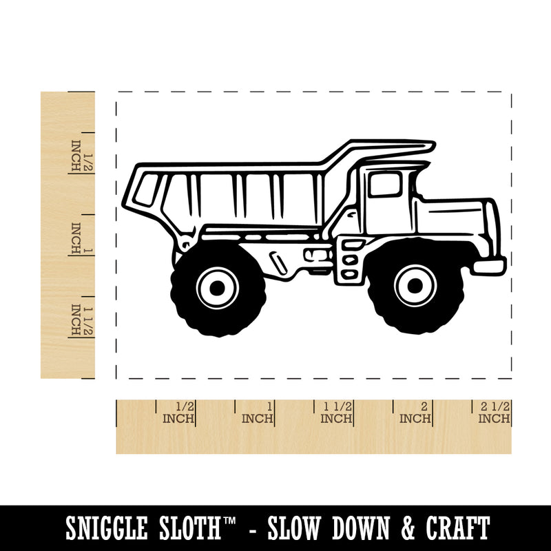 Dump Truck Construction Building Vehicle Rectangle Rubber Stamp for Stamping Crafting