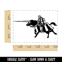 Joust Valiant Knight Striped Horse Rectangle Rubber Stamp for Stamping Crafting