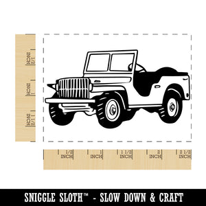 Military Jeep Army Vehicle Car Rectangle Rubber Stamp for Stamping Crafting