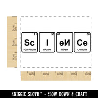 Science Periodic Table of Elements Rectangle Rubber Stamp for Stamping Crafting