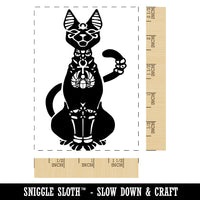 Bastet Feline Egyptian Cat Goddess Rectangle Rubber Stamp for Stamping Crafting