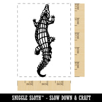 Crawling Crocodile Alligator Reptile Rectangle Rubber Stamp for Stamping Crafting