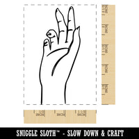 Gentle Hand Palm Rectangle Rubber Stamp for Stamping Crafting