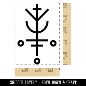 Luck Will Follow Me Viking Symbol Rune Rectangle Rubber Stamp for Stamping Crafting