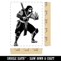 Ninja Warrior Shinobi Rogue Rectangle Rubber Stamp for Stamping Crafting