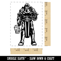 RPG Class Paladin Knight Holy Warrior Rectangle Rubber Stamp for Stamping Crafting