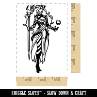 RPG Class Sorceress Magical Caster Rectangle Rubber Stamp for Stamping Crafting
