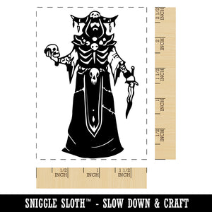 RPG Class Warlock Necromancer Rectangle Rubber Stamp for Stamping Crafting