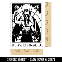 Tarot The Devil Card Major Arcana Rectangle Rubber Stamp for Stamping Crafting