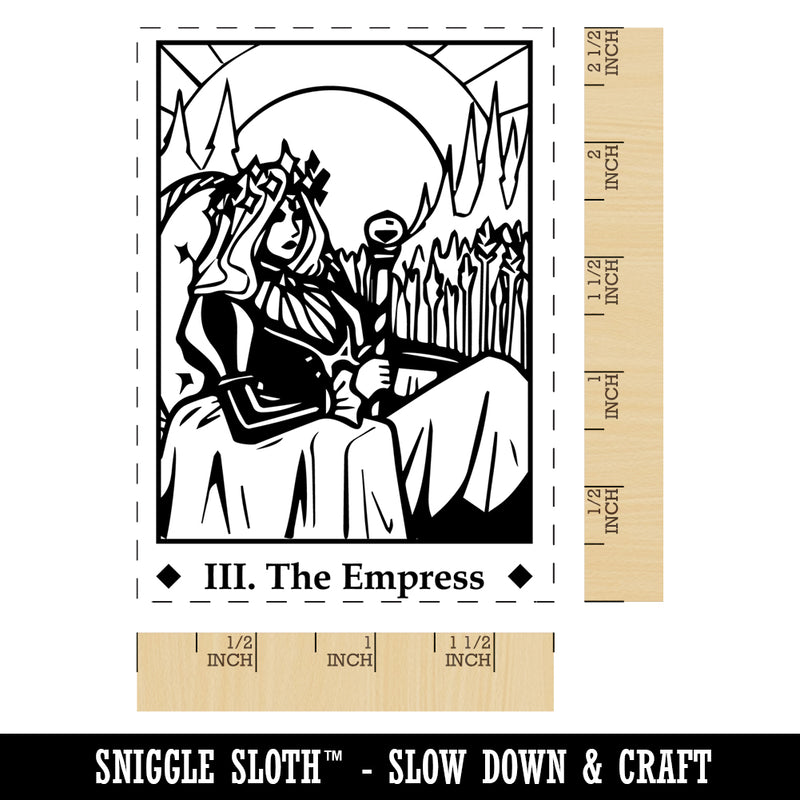 Tarot The Empress Card Major Arcana Rectangle Rubber Stamp for Stamping Crafting