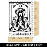 Tarot The High Priestess Card Major Arcana Rectangle Rubber Stamp for Stamping Crafting