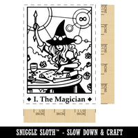 Tarot The Magician Card Major Arcana Rectangle Rubber Stamp for Stamping Crafting
