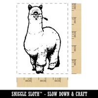Thick Fluffy Alpaca Rectangle Rubber Stamp for Stamping Crafting