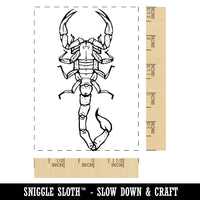 Venomous Realistic Scorpion Rectangle Rubber Stamp for Stamping Crafting