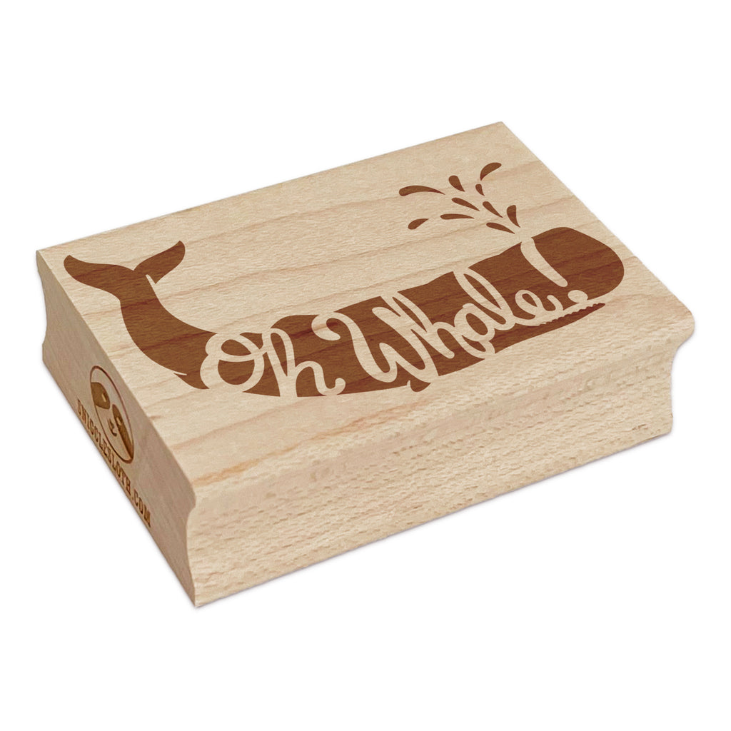 Oh Whale Well Rectangle Rubber Stamp for Stamping Crafting