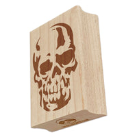 Creepy Shadowy Human Skull Bones Rectangle Rubber Stamp for Stamping Crafting