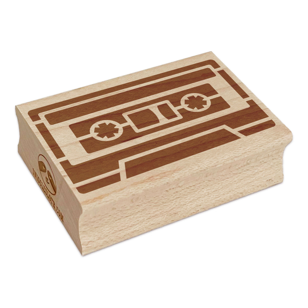 Classic Cassette Mix Tape Music Stereo Rectangle Rubber Stamp for Stamping Crafting