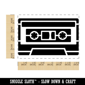 Classic Cassette Mix Tape Music Stereo Rectangle Rubber Stamp for Stamping Crafting