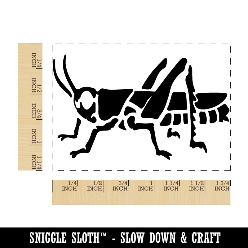 Grasshopper Locust Insect Bug Rectangle Rubber Stamp for Stamping Crafting