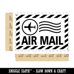 Air Mail Postmark Rectangle Rubber Stamp for Stamping Crafting