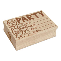 It's a Party Invitation Rectangle Rubber Stamp for Stamping Crafting