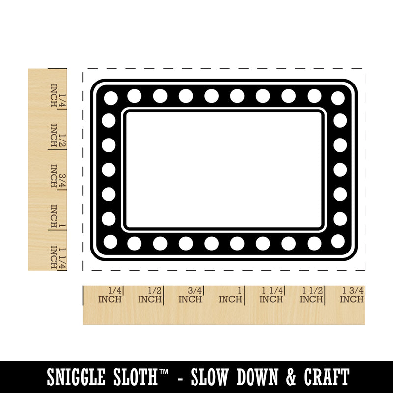 Marquee Border Rectangle Rubber Stamp for Stamping Crafting