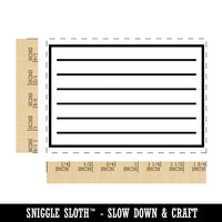 Notecard with Lines Rectangle Rubber Stamp for Stamping Crafting