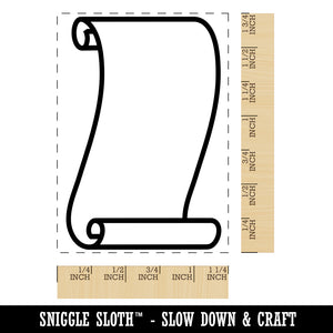 Blank Scroll Rectangle Rubber Stamp for Stamping Crafting
