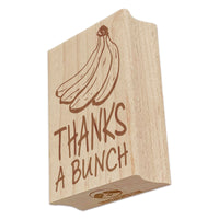 Thanks a Bunch Bananas Thank You Rectangle Rubber Stamp for Stamping Crafting