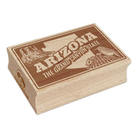 Arizona Grand Canyon Monument Valley Cactus Wren Saguaro United States Rectangle Rubber Stamp for Stamping Crafting