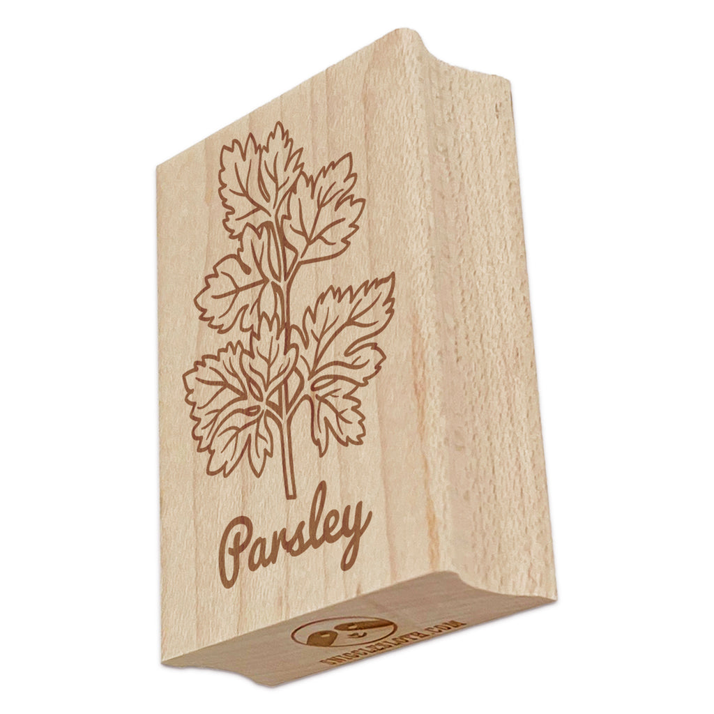 Parsley Herb Label Plant Rectangle Rubber Stamp for Stamping Crafting