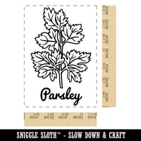 Parsley Herb Label Plant Rectangle Rubber Stamp for Stamping Crafting