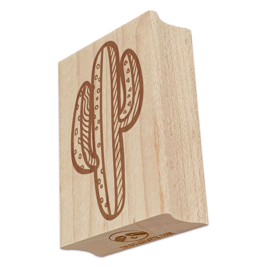 Fiesta Desert Cactus Rectangle Rubber Stamp for Stamping Crafting
